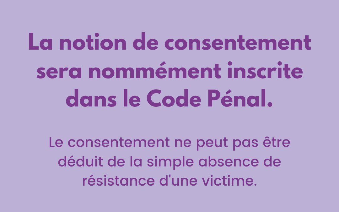 Réforme du Code pénal en matière de violences sexuelles : Une avancée importante pour les droits des femmes.