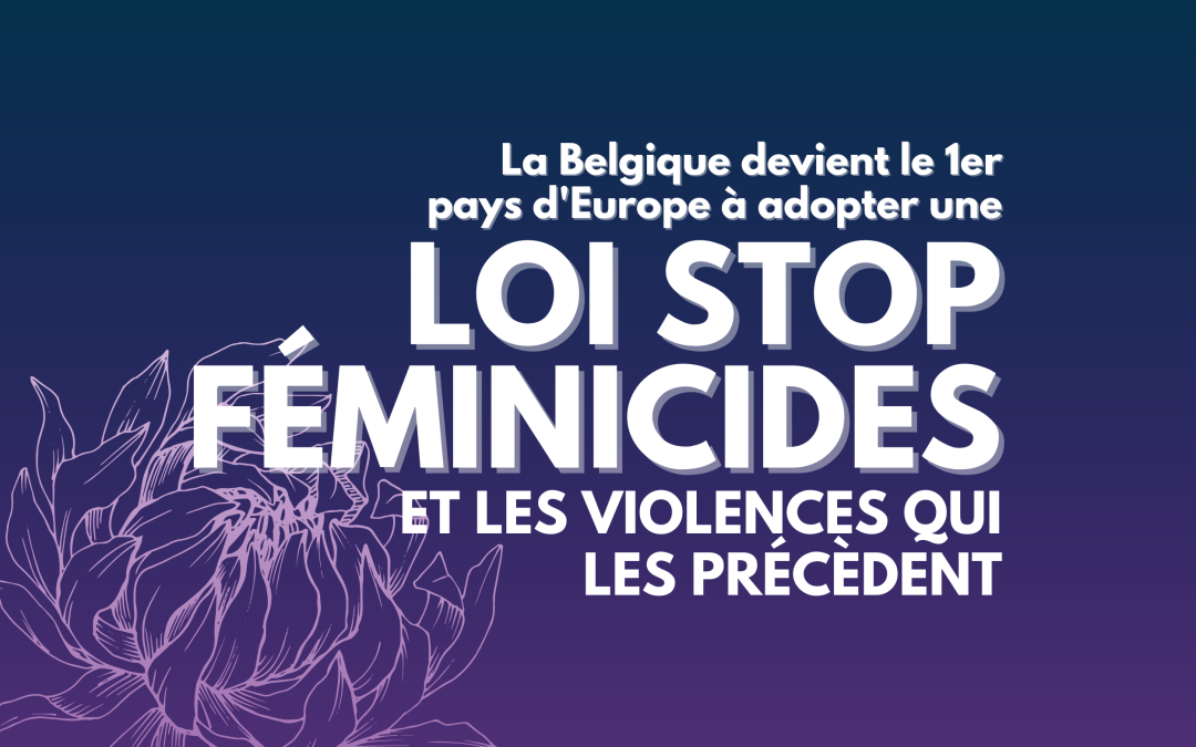 Adoption de la loi #StopFéminicide : la Belgique, premier pays européen à se doter d’une loi globale contre les féminicides