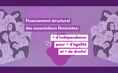 Financement structurel des associations féministes, antiracistes et LGBTQIA+ : + d’indépendance pour + d’égalité et + de droits !