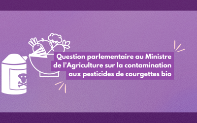 Question parlementaire au Ministre de l’Agriculture sur la contamination aux pesticides de courgettes bio