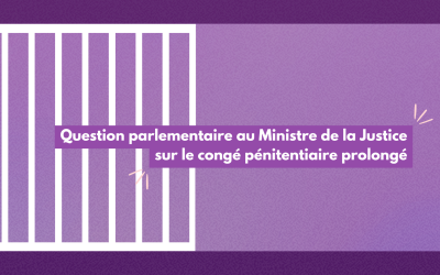 Question parlementaire au Ministre de la Justice sur le congé pénitentiaire prolongé