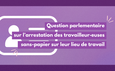 Question parlementaire sur l’arrestation de travailleurs sans-papiers sur leur lieu de travail